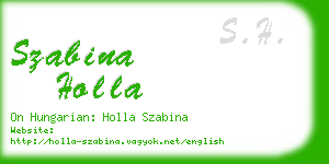 szabina holla business card